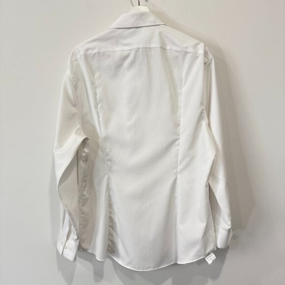 Calvin Klein Extreme Slim Fit White Tailored Button-Up Shirt Size 17.5 - Picture 8 of 17